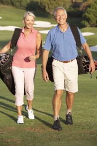 Couple on golf course
